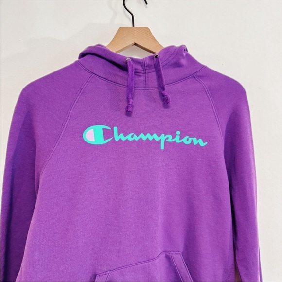 Champion Purple Powerblend Fleece Hoodie Women's S - Picture 5 of 10